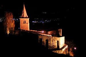 Pfarrkirche Varen nachts